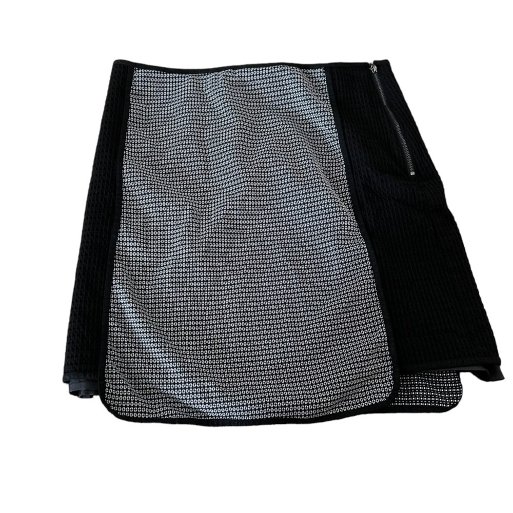 Laundry by Shelli Segal Blue and Black Color-Block Pencil Career Skirt‎ S…